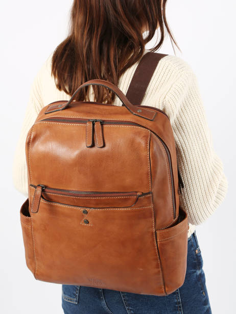 Backpack Basilic pepper Brown traveler BTRA10 other view 1
