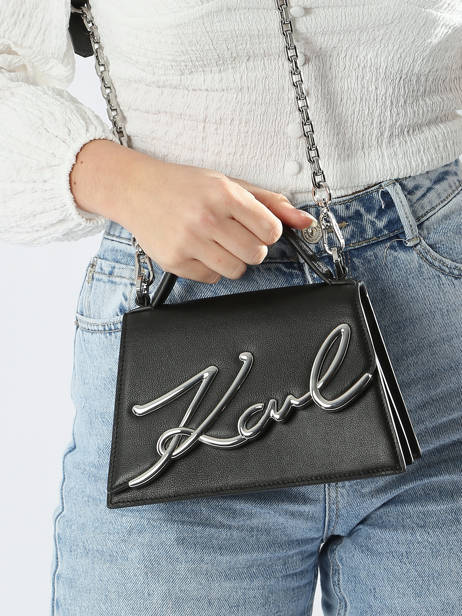 Crossbody Bag K Signature Leather Karl lagerfeld Black k signature 240W3004 other view 1