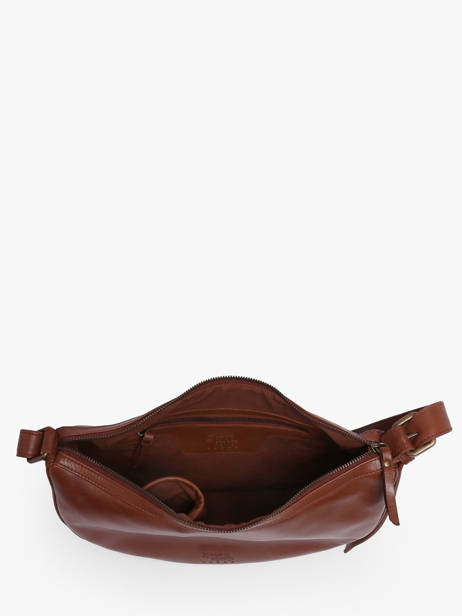 Sac Bandoulière Cow Cuir Basilic pepper Marron cow BCOW71 vue secondaire 3