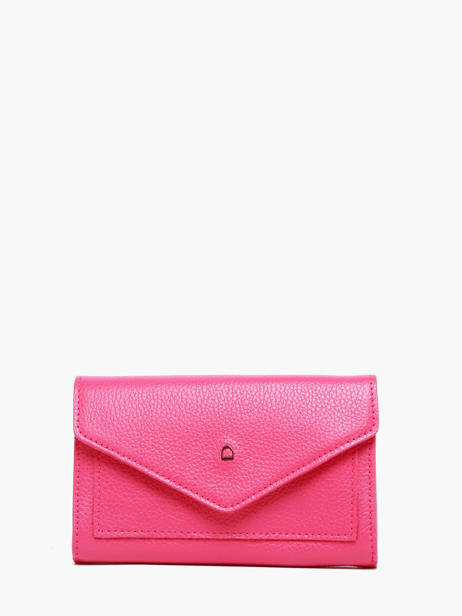Leather Madras Wallet Purse Etrier Pink madras EMAD469
