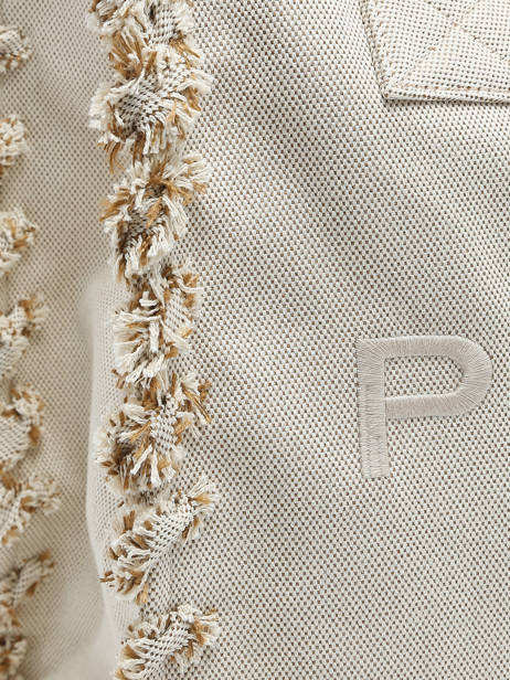 Shoulder Bag Logo Shopper Cotton Pinko Beige logo shopper A1X1 other view 5