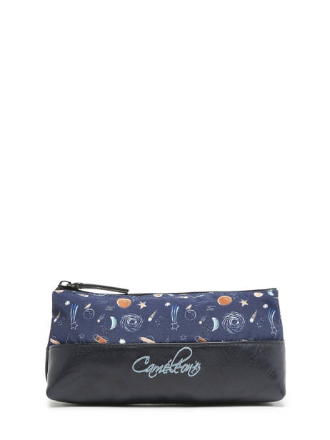 Pencil Case For Kids 1 Compartment Cameleon Blue retro TROU other view 3