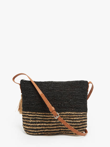 Crossbody Bag L'atelier Du Crochet Raphia Le voyage en panier Black l'atelier du crochet AM753 other view 4