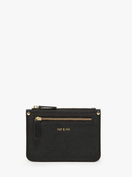 Coin Purse Leather Nat et nin Black vintage ELISE
