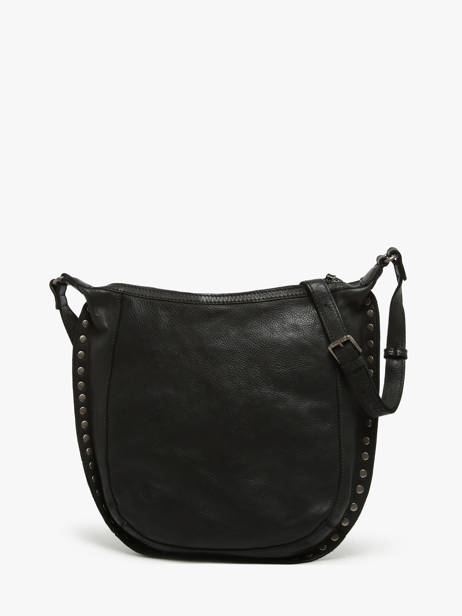 Shoulder Bag Barcelone Leather Basilic pepper Black barcelone BBAC02 other view 4
