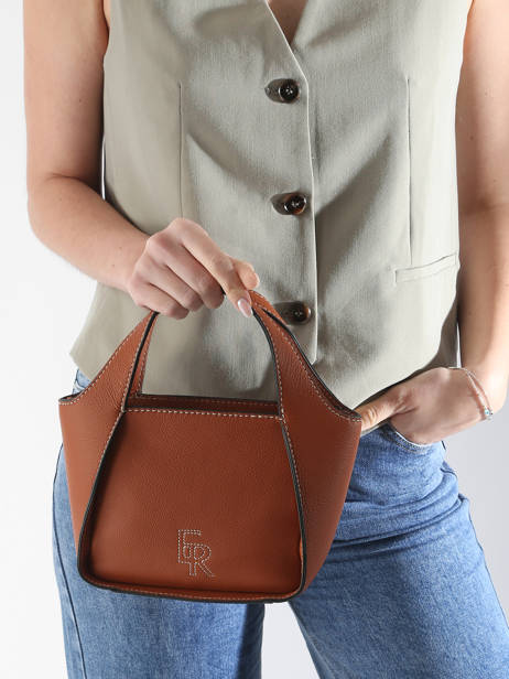 Sac BandouliÃ¨re S Foudre Cuir Etrier Marron foudre EFOD107S vue secondaire 1