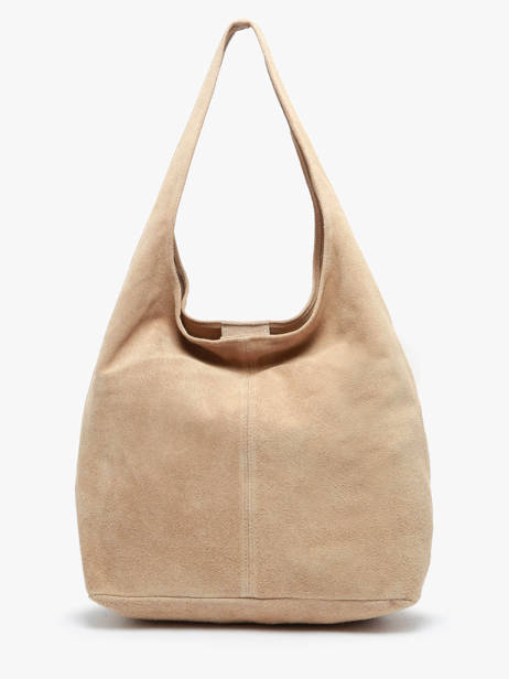Shoulder Bag Velvet Leather Milano Beige velvet VE24062B