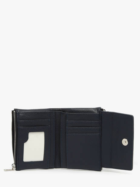 Coin Purse With Card Holder Miniprix Blue grained F5019 other view 1
