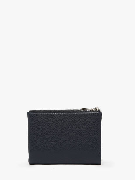 Coin Purse With Card Holder Miniprix Blue grained F5019 other view 2