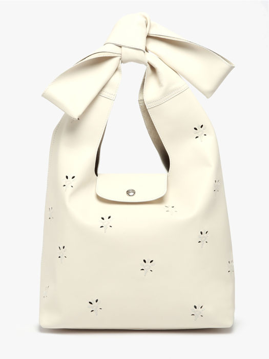 Longchamp Le pliage broderie anglaise Hobo bag White