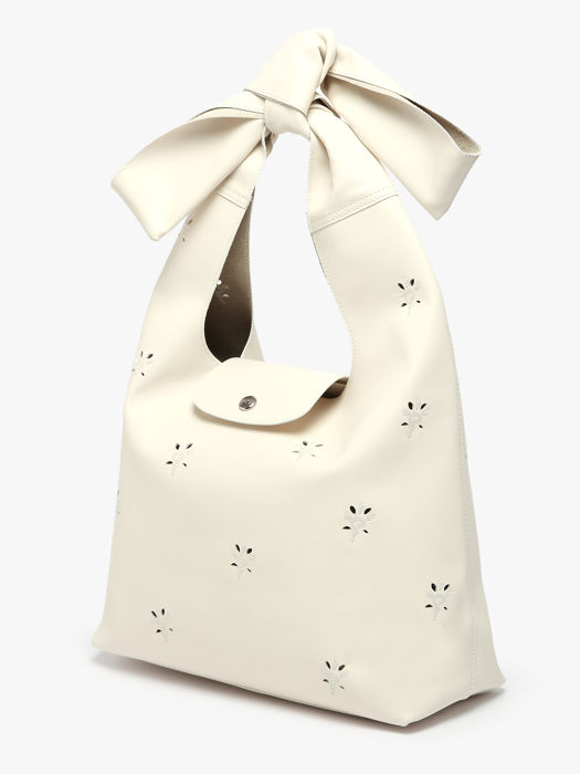 Longchamp Le pliage broderie anglaise Hobo bag White