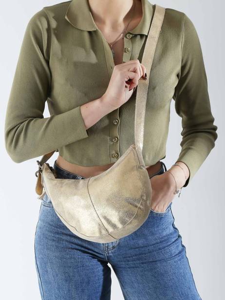 Shoulder Bag Stina Leather Pieces Gold stina 17156634 other view 1