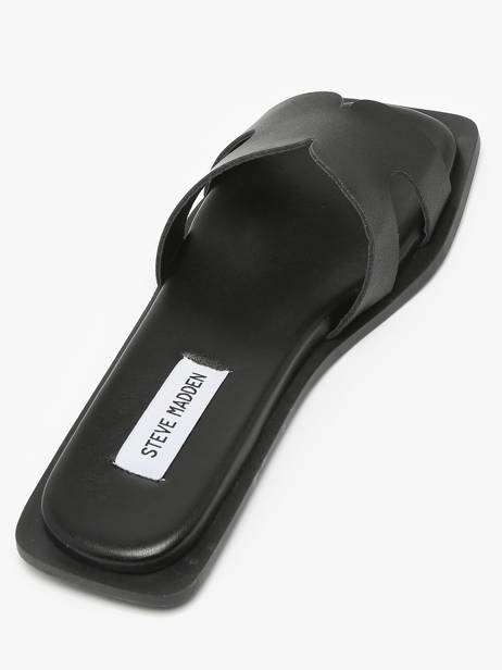 Slippers Sofia In Leather Steve madden Black women 11003523 other view 2