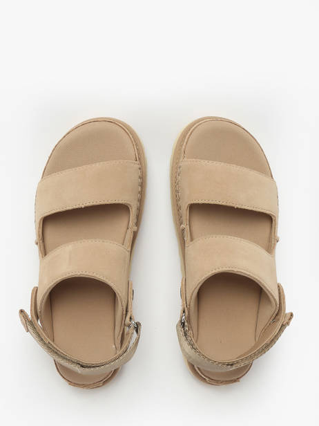 Sandals Goldenstar Glide In Leather Ugg Beige women 1167399 other view 3