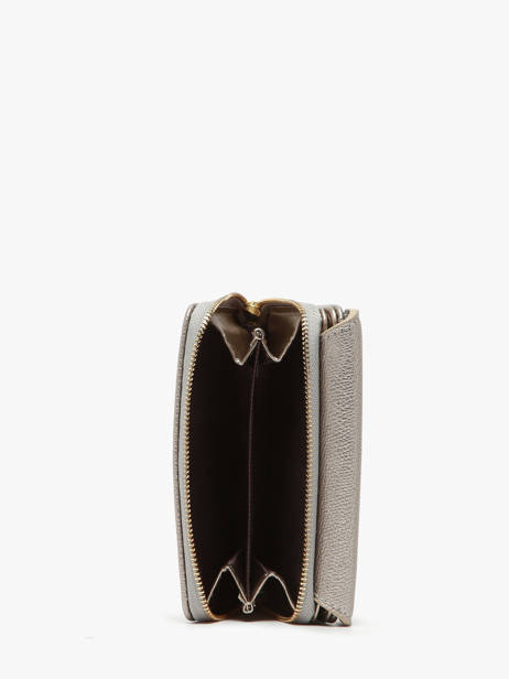 Coin Purse With Card Holder Miniprix Silver safiano 78SM2650 other view 2