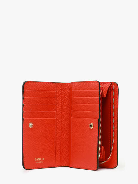 Compact Leather Ninon Zip Wallet Lancel Orange ninon A11123 other view 1
