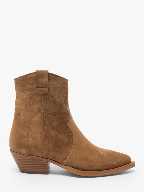 Santiago Boots Western In Leather Alpe Brown women 50121101