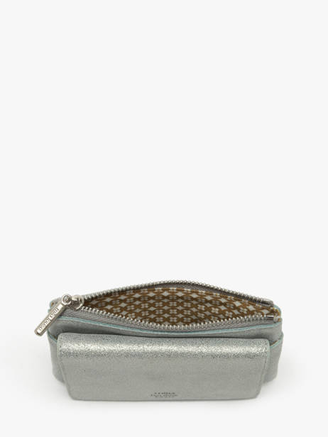 Coin Purse Leather Mila louise Blue vintage 3853X other view 1