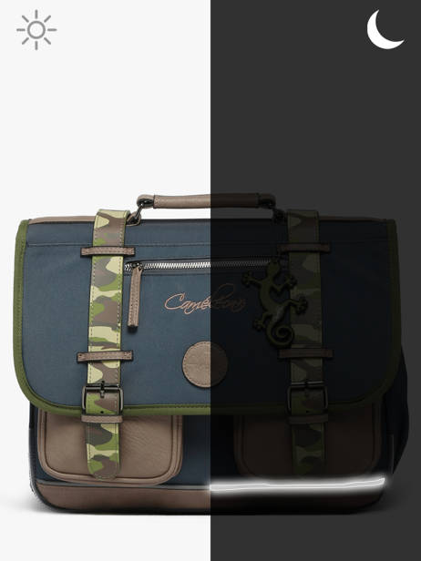 Satchel For Kids 2 Compartments Cameleon Gray vintage urban CA38 other view 8
