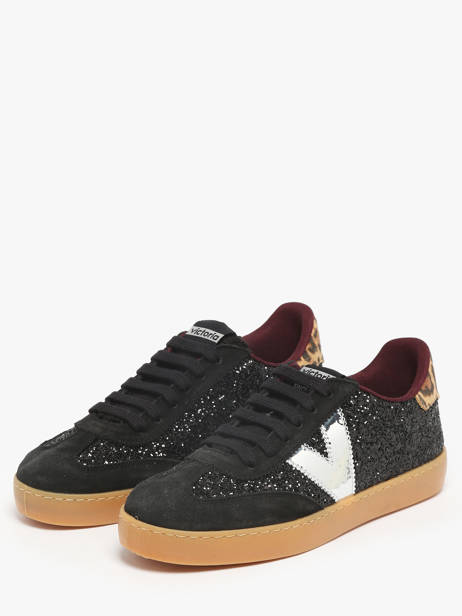 Sneakers In Leather Victoria Black women 1126223 other view 2