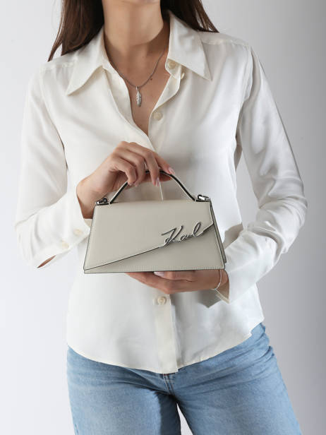 Shoulder Bag K Signature Leather Karl lagerfeld White k signature A1W30458 other view 1