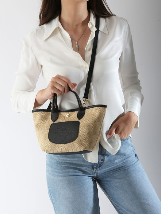 Longchamp New le panier pliage Sacs portÃ© travers Noir