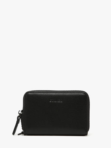 Coin Purse Leather Oxer Etrier Black oxer EOXE096M
