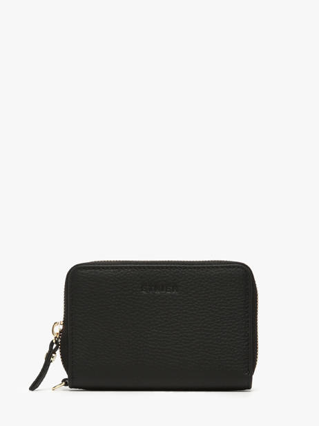 Coin Purse Leather Equestre Etrier Black equestre EEQT096M