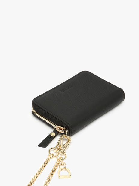 Coin Purse Leather Equestre Etrier Black equestre EEQT096M other view 2