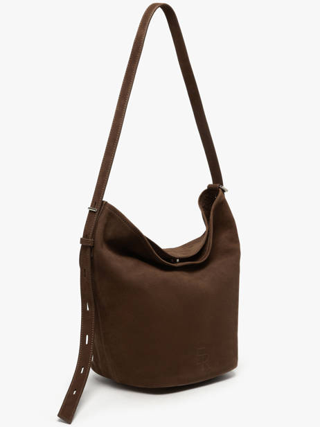 Crossbody Bag Cavalier Nubuck Leather Etrier Brown cavalier nubuck ECAN126M other view 1