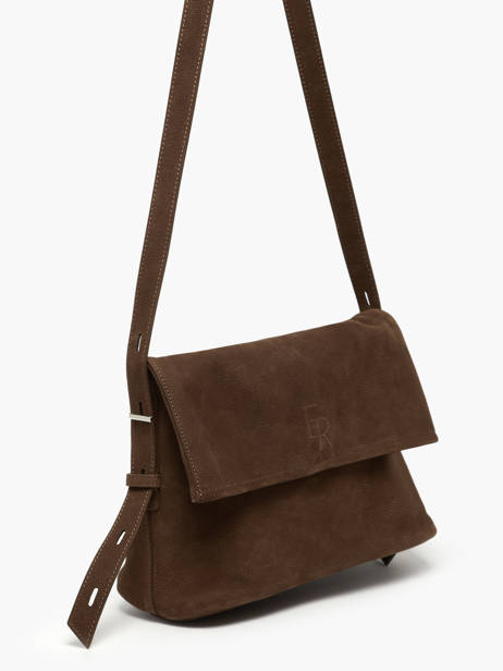 Crossbody Bag Cavalier Nubuck Leather Etrier Brown cavalier nubuck ECAN135M other view 1