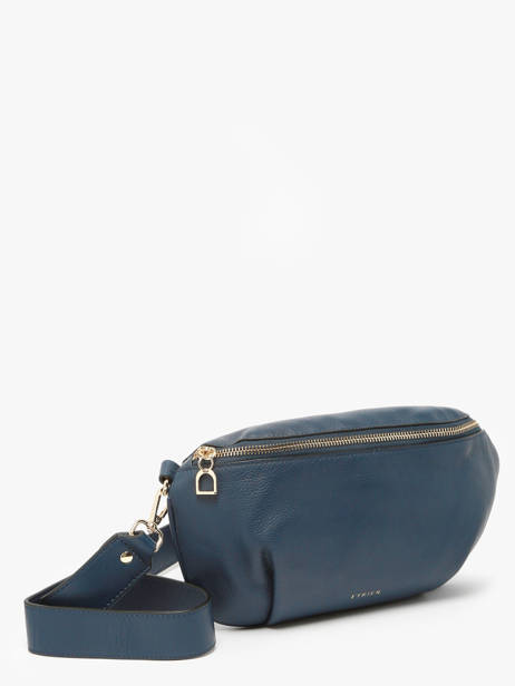Large Leather Tradition Belt Bag Etrier Blue tradition ETRA022L other view 2
