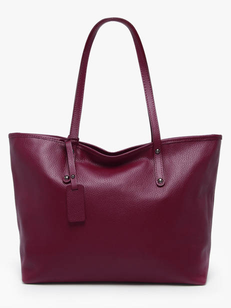 Leather Caviar Tote Bag Milano Red caviar CA19111N