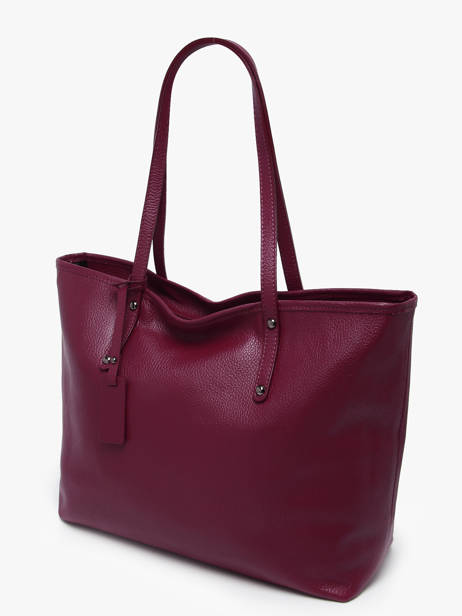 Leather Caviar Tote Bag Milano Red caviar CA19111N other view 1