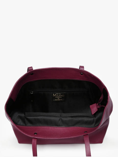 Leather Caviar Tote Bag Milano Red caviar CA19111N other view 2