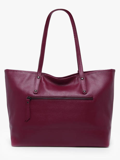 Leather Caviar Tote Bag Milano Red caviar CA19111N other view 3