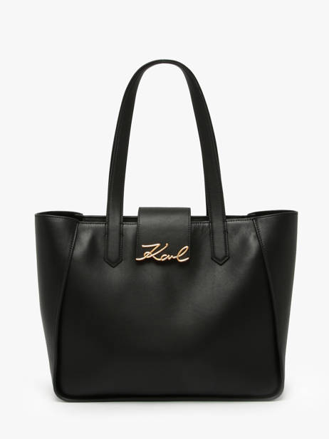 Shoulder Bag K Signature Leather Karl lagerfeld Black k signature A3W30133