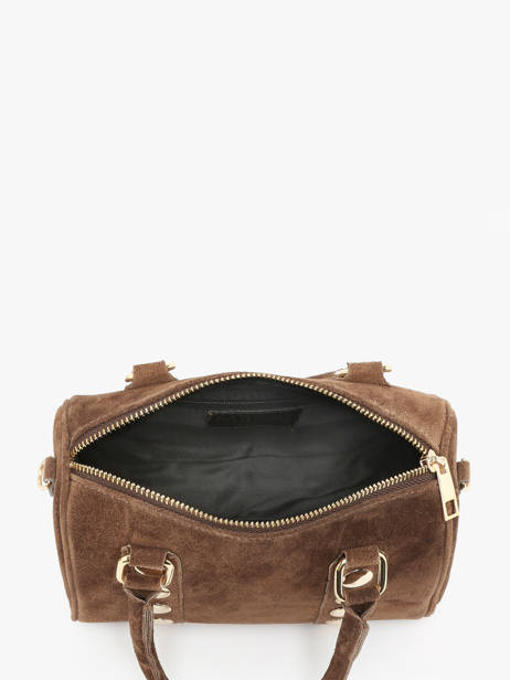 Handbag Velvet Leather Milano Brown velvet VE25066 other view 2