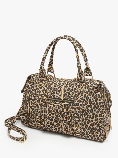 Shoulder Bag Velvet Leopardo Leather Milano Beige velvet leopardo VL24095 other view 1