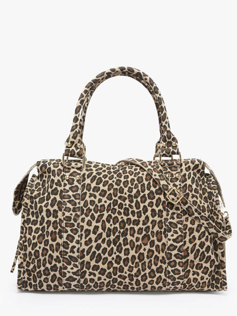 Shoulder Bag Velvet Leopardo Leather Milano Beige velvet leopardo VL24095 other view 3