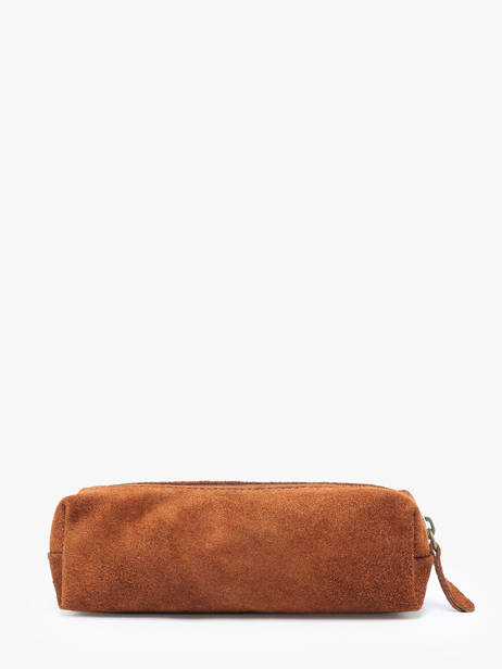 Pouch Leather Milano Brown velvet VE22116 other view 2