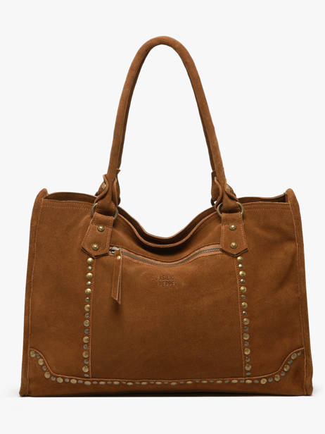 Leather Houston Shoulder Bag Basilic pepper Brown houston BHOU31
