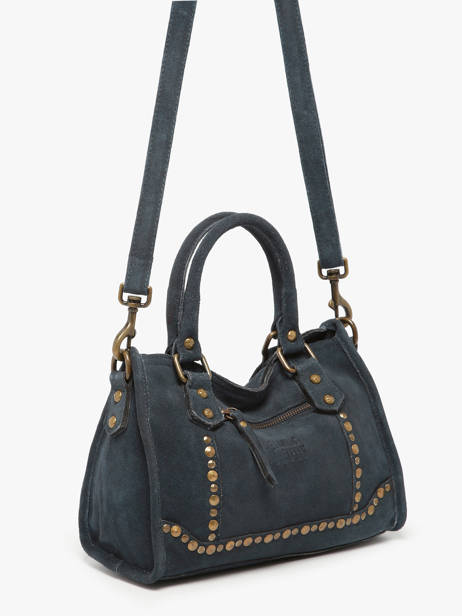 Shoulder Bag Houston Leather Basilic pepper Blue houston BHOU72 other view 1