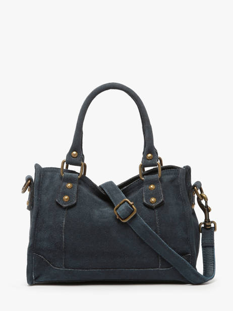 Shoulder Bag Houston Leather Basilic pepper Blue houston BHOU72 other view 3