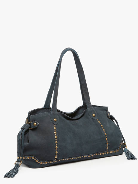 Shoulder Bag Houston Leather Basilic pepper Blue houston BHOU80 other view 1