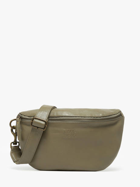 Leather Cow Belt Bag Basilic pepper Green cow BCOW54