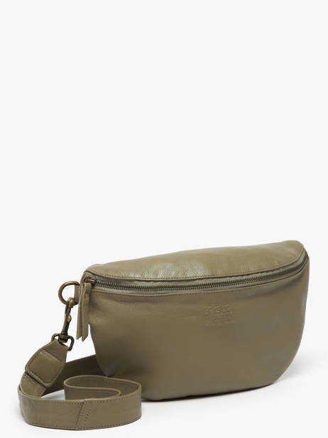 Leather Cow Belt Bag Basilic pepper Green cow BCOW54 other view 1