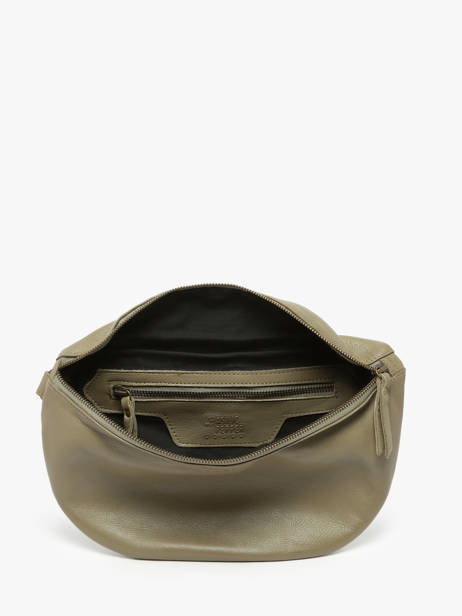 Leather Cow Belt Bag Basilic pepper Green cow BCOW54 other view 2