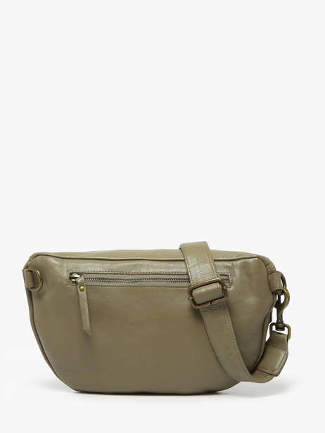 Leather Cow Belt Bag Basilic pepper Green cow BCOW54 other view 3
