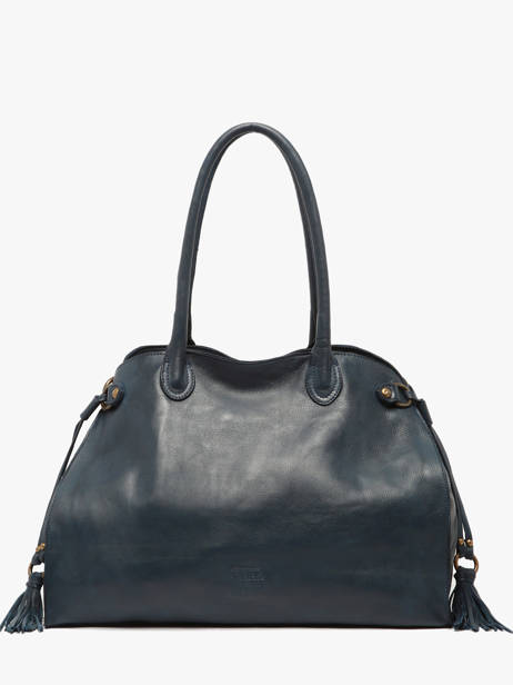 Sac Porté épaule Cow Cuir Basilic pepper Bleu cow BCOW85